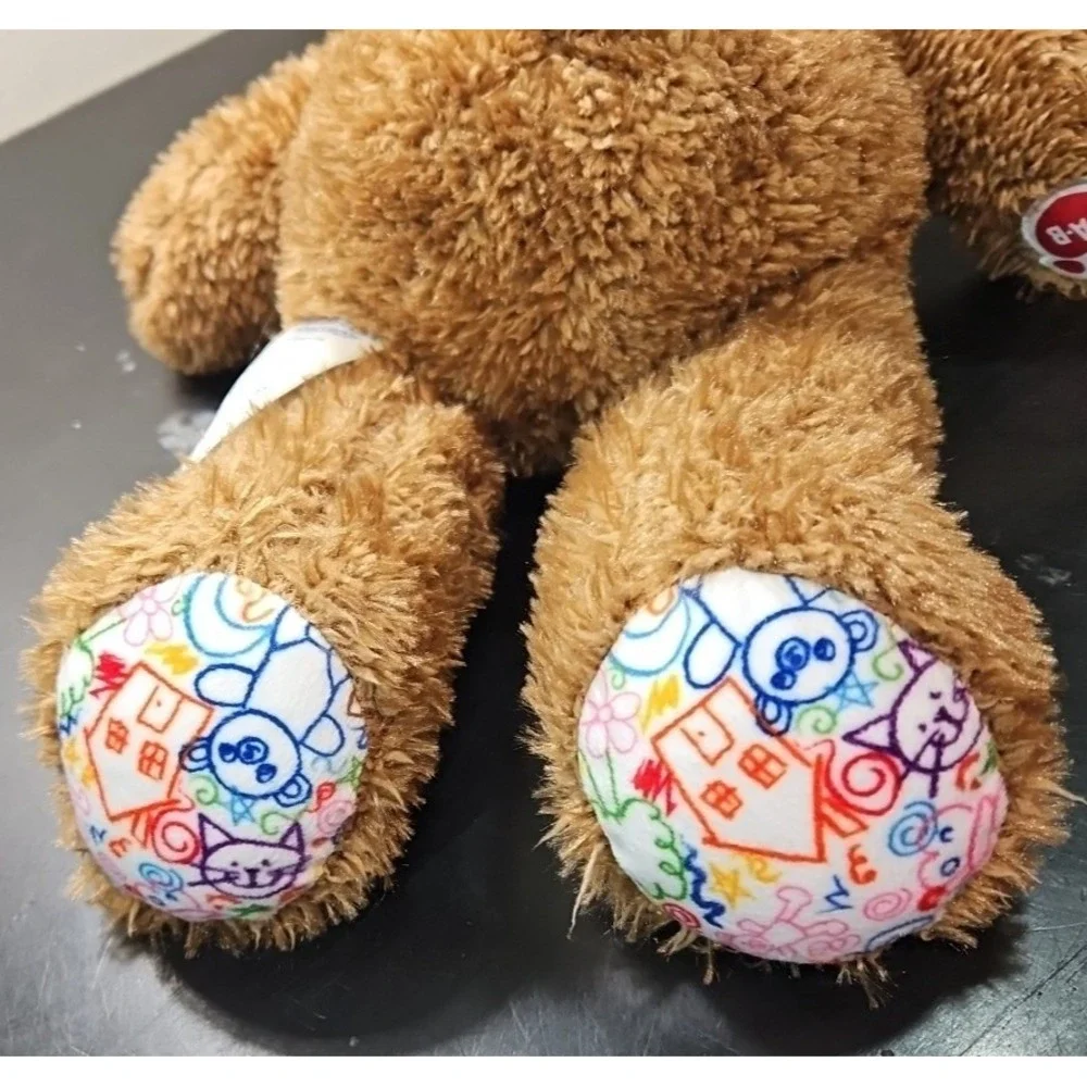 Build A Bear Hearts n Hugs Doodle Paws Brown Teddy Plush Red Heart BAB 2022 *EUC - Picture 11 of 16